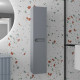 Colonne de salle de bain Gris suspendu - Hauteur 120 cm - 2 Portes - LEON Aurlane - LAV986