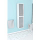 Colonne de salle de bain scandinave blanc à suspendre - h150xp25xl35cm - NORDIK ASKA Aurlane - LAV484