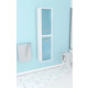 Colonne de salle de bain scandinave blanc à suspendre H150xP25xL35 cm NORDIK VATTEN Aurlane - LAV485