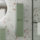 Colonne de salle de bain Vert olive suspendu - Hauteur 120 cm - 2 Portes - LEON Aurlane - LAV985