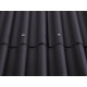 Plaque ondulée 6 ondes Coloronde FR® prête à poser versant 2 coins coupés longueur 1m58 (à l'unité) Eternit Noir-graphite