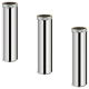 Lot de 3 tdpi1000 conduit double paroi isolé polycombustible longueur 100 cm    inox   ø200