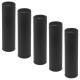 Lot de 5 tdpi500 conduit double paroi isolé polycombustible longueur 50 cm    noir   ø175