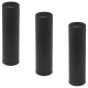 Lot de 3 tdpi500 conduit double paroi isolé polycombustible longueur 50 cm    noir   ø175