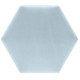 Coussin mural tissu - Forme, finition et couleur au choix Hexagonal|Bleu|Velours|26 x 30