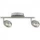 Spot argenté techno 2 ampoules 16.5 cm