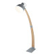 Lampadaire nanna, bois clair, avec abat-jour