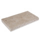 Margelle de piscine 61x33x5cm travertin beige mix 1er choix bord droit