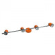 Spot orange techno 4 ampoules 17 cm