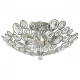 Plafonnier argenté crystal 6 ampoules 27 cm