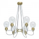 Suspension laiton loft 6 ampoules 72 cm