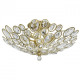 Plafonnier doré crystal 6 ampoules 27 cm