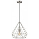 Suspension nickel satiné telford l38 1 lumières