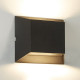 Applique led outdoor 13 cm, en aluminium et verre, noir