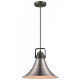 Suspension nickel satiné clacton 1 lumières