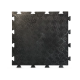 Dalle clipsable en pvc motif "métal strié" - noir 50 x 50 cm