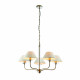 Suspension kingston, nickel et verre, 5 abat-jour