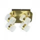 Plafonnier doré techno 4 ampoules 13 cm