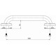 Barre d'appui inox 450 mm AKW - 01261-LS 