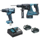Ensemble de 2 machines MAKITA - Perceuse/Visseuse (DDF480) et Perfo-burineur (DHR243) - 2 batteries 18 V Li-Ion 5 Ah - DLX2052TJ