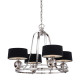 Suspension gotham, abat-jour noirs, 4 ampoules