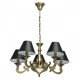 Suspension laiton neoclassic 5 ampoules 83 cm