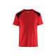 T-shirt bicolore - 33791042 Rouge-Noir