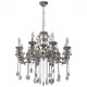 Suspension argentée classic 8 ampoules 120 cm