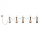 Plafonnier laiton industrial 5 ampoules 15 cm
