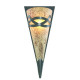 Applique murale hauteur 45 cm, marron et verre scavo