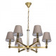 Suspension laiton neoclassic 6 ampoules 86 cm