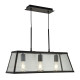 Suspension 65 cm voyager, noir, en verre