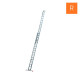Échelle coulissante à corde - 2 plans Escalux - Nombre d'échelons au choix 2 x 17