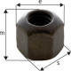Ecrou hexagonal, sans embase, Filetage : M10*, 6 pans cote s/plats S 17 mm, Cote e 18,90 mm, Hauteur m : 15 mm, Hauteur r : 15 mm