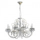 Chandelier blanc classic 8 ampoules 85 cm
