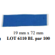 Lot 50 pansements adhésifs bleus détectables en tissu élastique bout de doigt - farmor - lot 6201 bl 