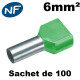 Embouts de câblage double pour fil souple de 1,5 à 50mm² double embout - Couleur au choix Vert