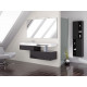 Meuble de salle de bain 120cm bloc 18 - ensemble suspendu avec colonne noir