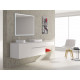 Meuble de salle de bain 120cm bloc 19 - ensemble suspendu blanc