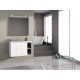 Ensemble de salle de bain gant 24 80cm blanc