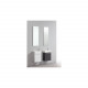 Ensemble meuble salle de bains  lave mains wc blanc laqué 