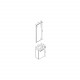 Ensemble meuble salle de bains  lave mains wc blanc laqué