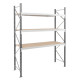 Rayonnages mi-lourd MANORGA EPSIVOLH.2500 x L.2500Prof.800 mm - Départ - 4 niveaux - ZRRAYOSLD252580D1