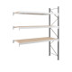 Rayonnages mi-lourd MANORGA EPSIVOLH.2500 x L.1500Prof.800 mm - Suivant - 4 niveaux - ZRRAYOSLD251880S1