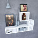 Etagère murale 80x20x20cm blanche de rangement 3 emplacements - PERSONALYZ TRIPLO Aurlane - LAV424