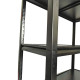 Étagère rayonnage modulable en métal noir, 5 étages, 175kg/par étagère - secury-t 