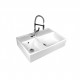 Évier Céramique Timbre D'office 2 Bacs Country Blanc 90 cm 