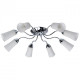 Plafonnier chromé megapolis 8 ampoules 16 cm