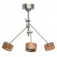 Suspension argentée megapolis 3 ampoules 60 cm