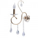 Applique murale dorée crystal 1 ampoule 27 cm